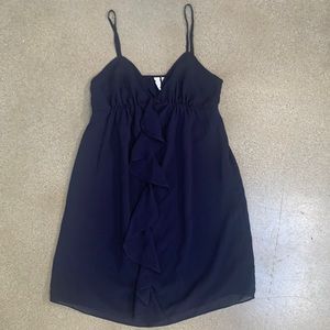 Slip dress with ruffles